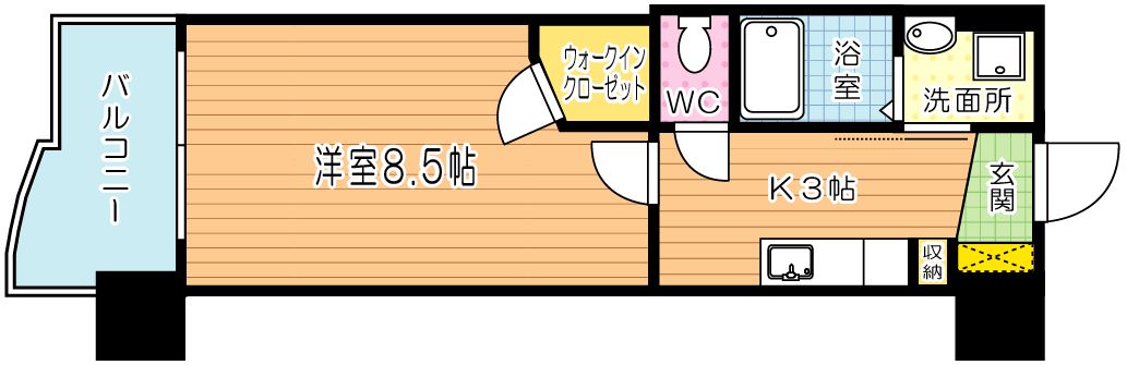 ギャラン井堀  602号室 間取り