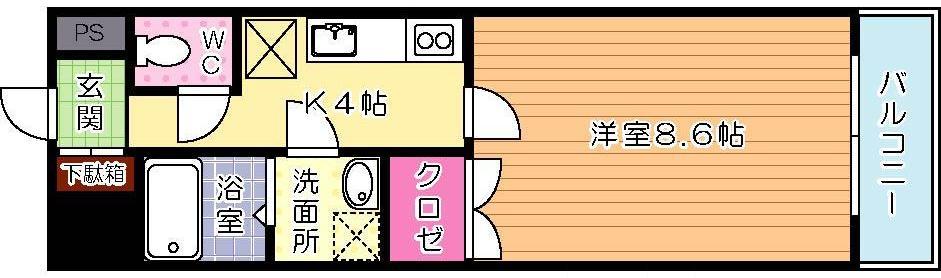 リファレンス門司駅前 402号室 間取り