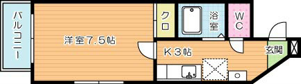 アルカンシェル 301号室 間取り