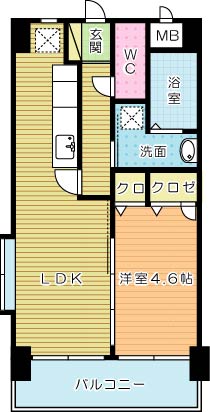 メディアパークⅡ 401号室 間取り