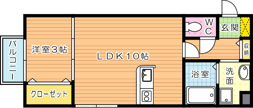 オーク上富野 201号室 間取り