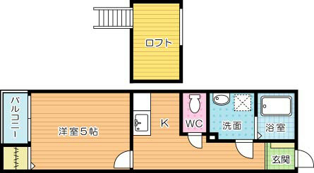 ケイエスパシオ曽根 204号室 間取り