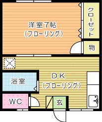 たから荘　 A-4号室 間取り