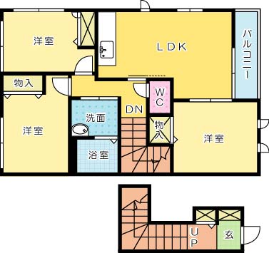 コモンズ上富野 202号室 間取り