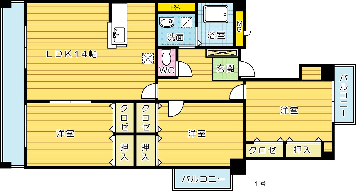 Ｓ・Ｅ天籟寺マンション 801号室 間取り