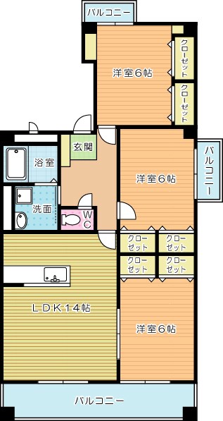 Ｓ・Ｅ天籟寺マンション 間取り