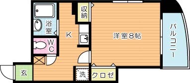 ＫＭマンション北九大前 504号室 間取り