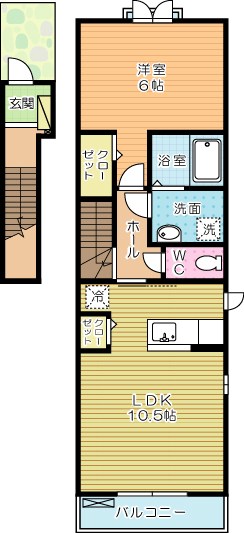 グランエスポワール  201号室 間取り