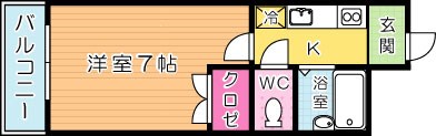 北九ビル 202号室 間取り