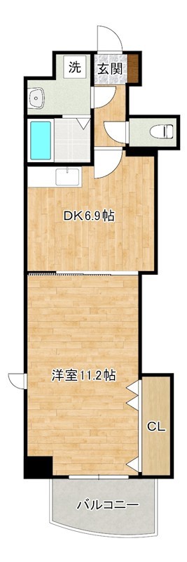 ミーナ砂津 502号室 間取り