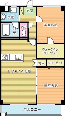 メルベーユ石田（Merveille　Ishida） 205号室 間取り