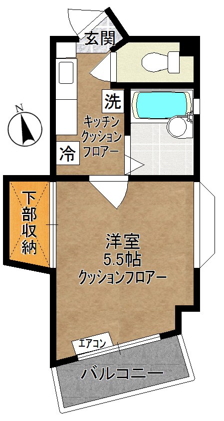 A.Nルーム 301号室 間取り