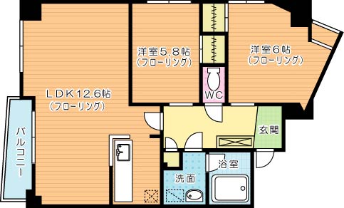 オールセインツ 1201号室 間取り