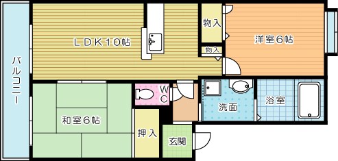 プティフレール 203号室 間取り