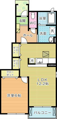 サニータウン曽根Ａ 101号室 間取り