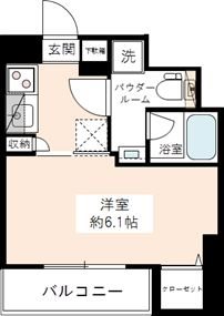 メインステージ新橋 1202号室 間取り