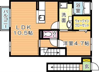 ハーベストトロワ 202号室 間取り