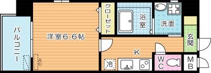 ＭＤＩミルファルコ下曽根駅前 605号室 間取り