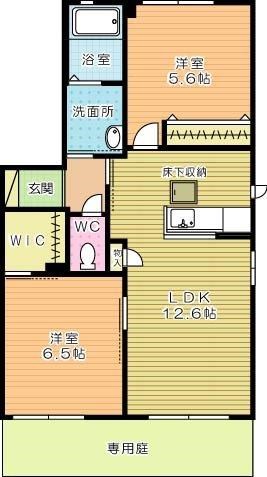 フィールドイン湯川　Ｂ 101号室 間取り