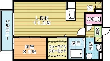 カノン 203号室 間取り