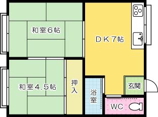 千春荘 204号室 間取り