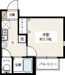 キャメル草加氷川町 0205号室 間取り