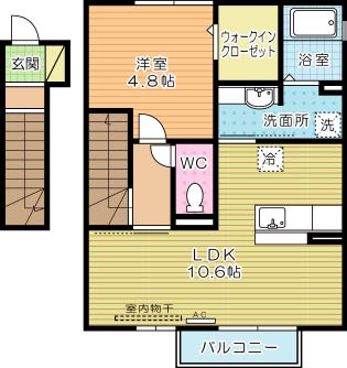 エスポワールモモ 201号室 間取り