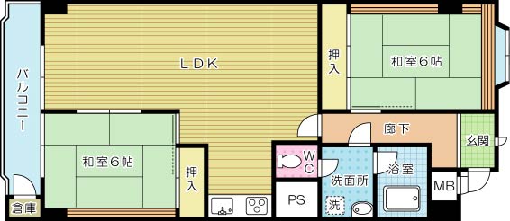 チュリス小倉　 905号室 間取り