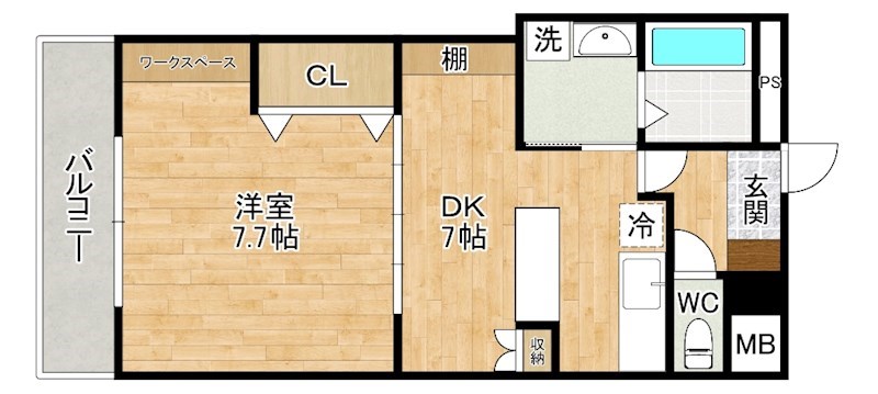 シャルマンエルディオⅡ 205号室 間取り