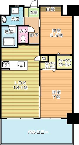 ＷＩＮＧＳ三萩野（ウィングス三萩野） 間取り図