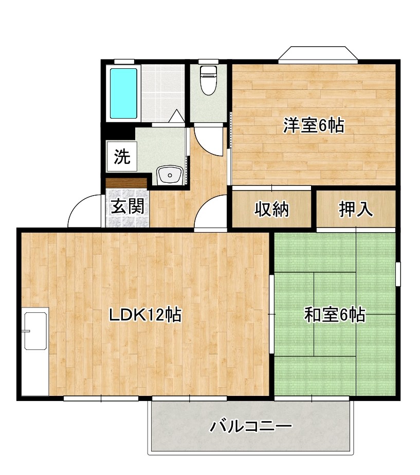 セジュールＦ＆Ｉ 201号室 間取り