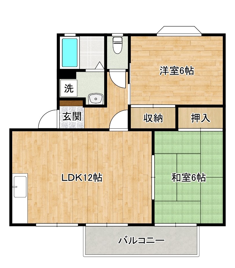 セジュールＦ＆Ｉ 201号室 間取り