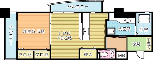 ＣＹＧＮＵＳ（シグナス） 206号室 間取り