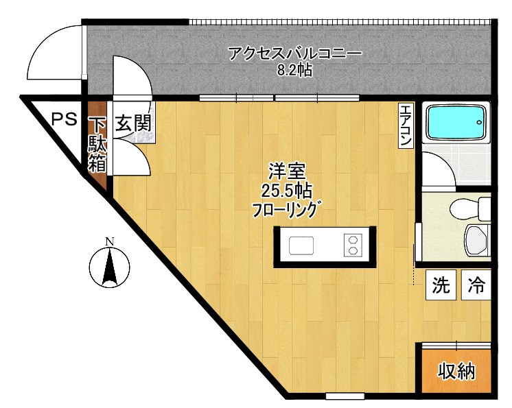 ノーザンテラス 301号室 間取り