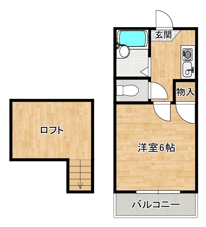 プライマリー到津の森 207号室 間取り
