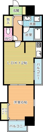 ＫＳＫ嵐山コアビル　 701号室 間取り