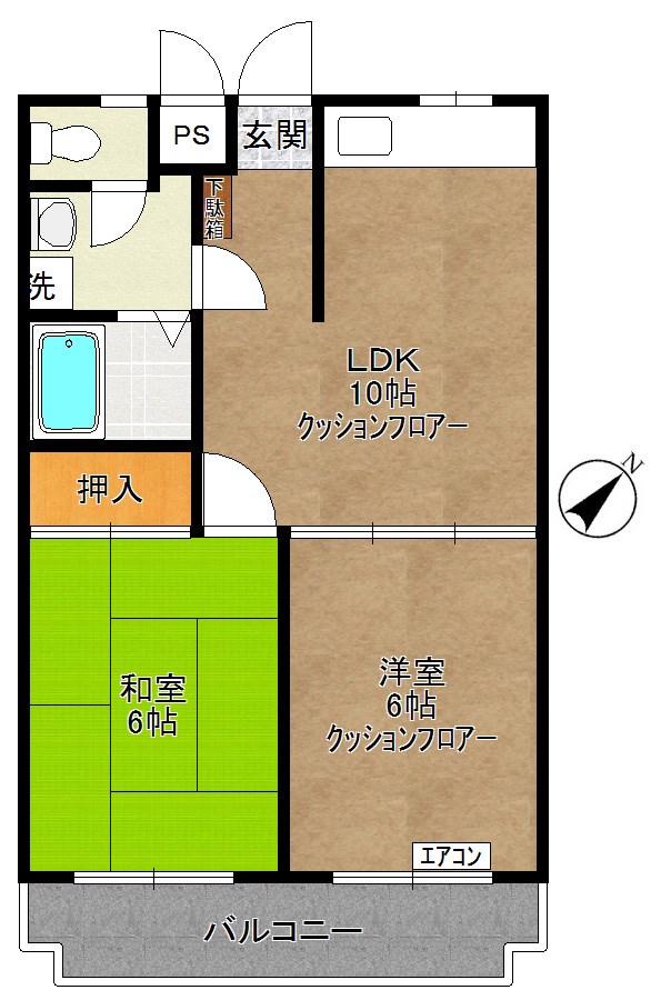 マンションエナジーⅡ 403号室 間取り