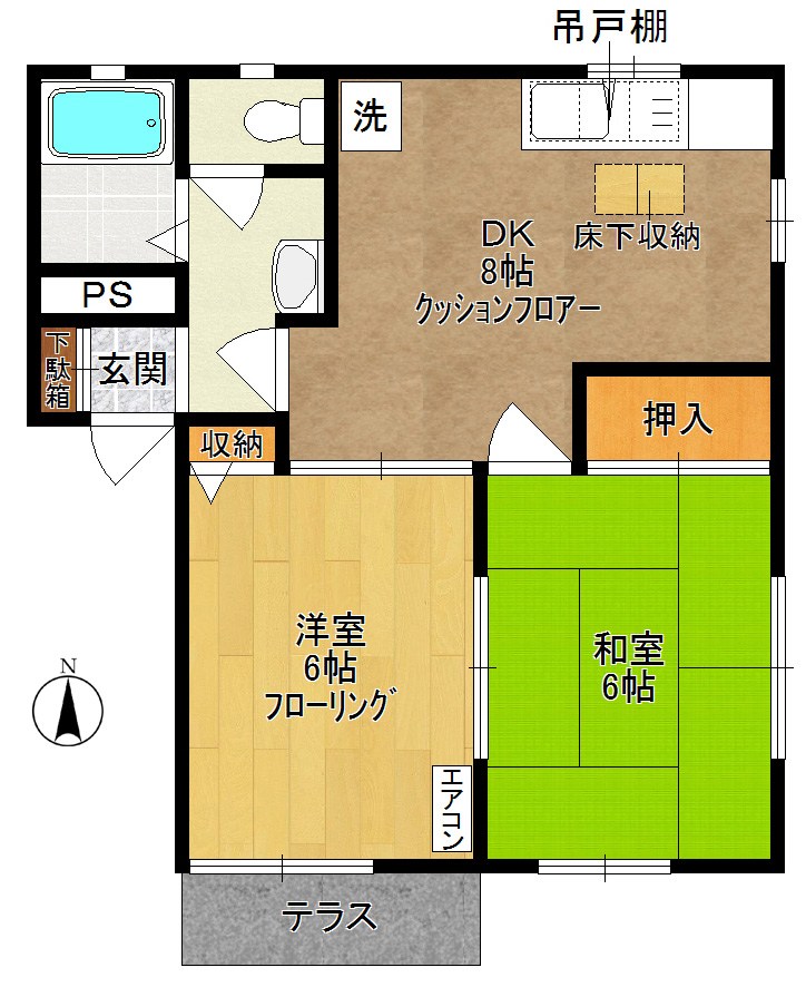 ピアガーデンB 102号室 間取り