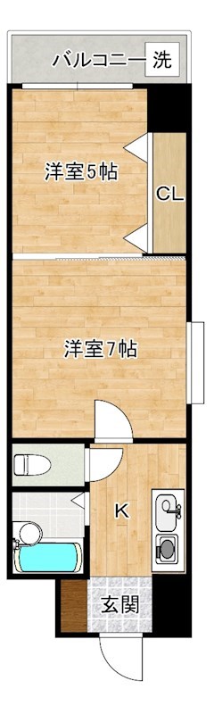 ギャラン南小倉 610号室 間取り