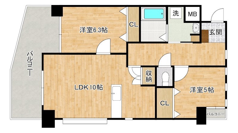 ウイング真鶴 403号室 間取り