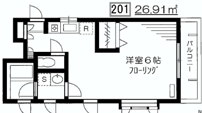荒川区西尾久6丁目女性限定楽器可物件 間取り