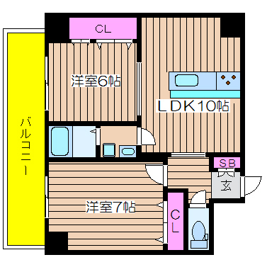 大阪府大阪市中央区博労町１丁目 間取り