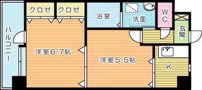 エスポワール　 602号室 間取り