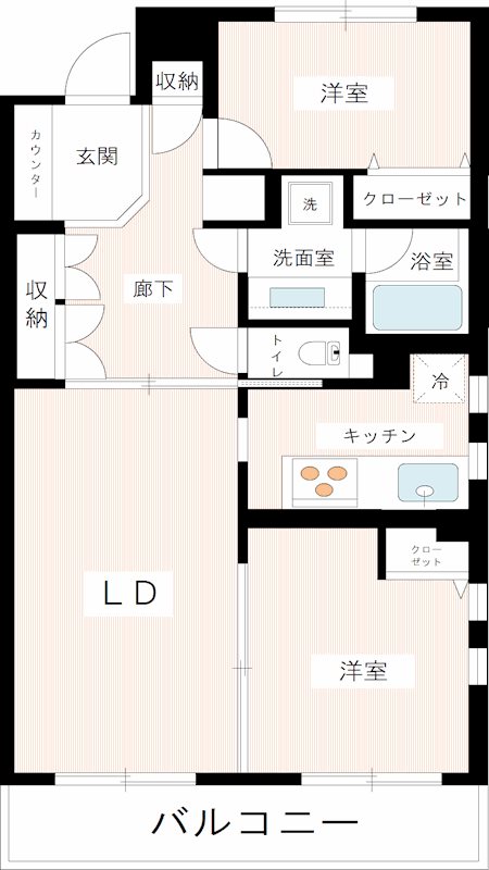 グランベルデ馬込坂 0109号室 間取り