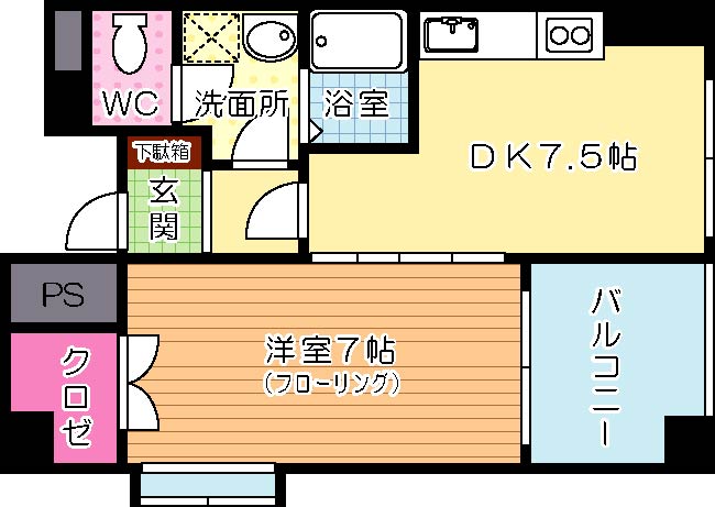 ＭＤＩインターフェイス竪町 1101号室 間取り
