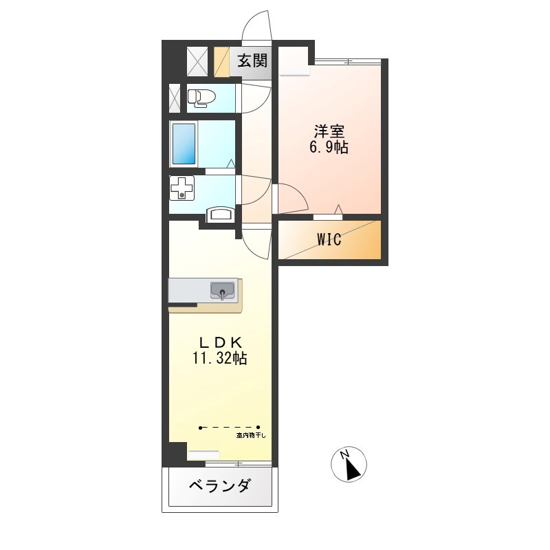 グランヒルズ 205号室 間取り