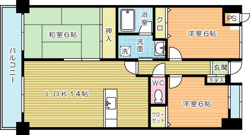 ウィンベル嵐山 503号室 間取り