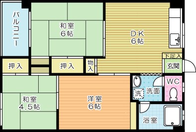 葛原グランドハイム 302号室 間取り