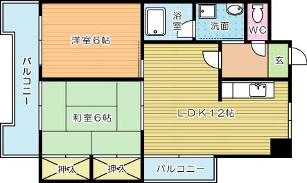 アルシュ北方 204号室 間取り