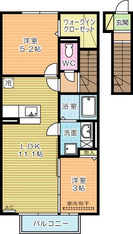 セジュール朽網Ⅱ 間取り図